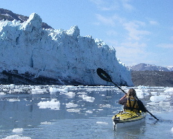 Kayak and bergy bits